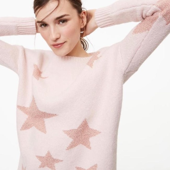 LOFT Sweaters - ⚡️Ann Taylor LOFT Rose Gold Star Sweater - Small